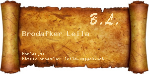 Brodafker Leila névjegykártya